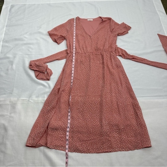 By the River size Medium Pink Polka Dot Dress - Picture 13 of 16